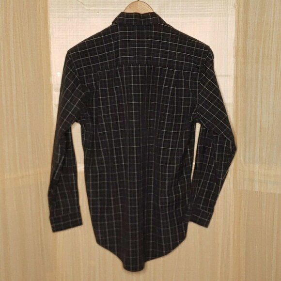 Campus Specialties Mens Black White Check Long Sleeve Button Down Medium - Picture 2 of 6